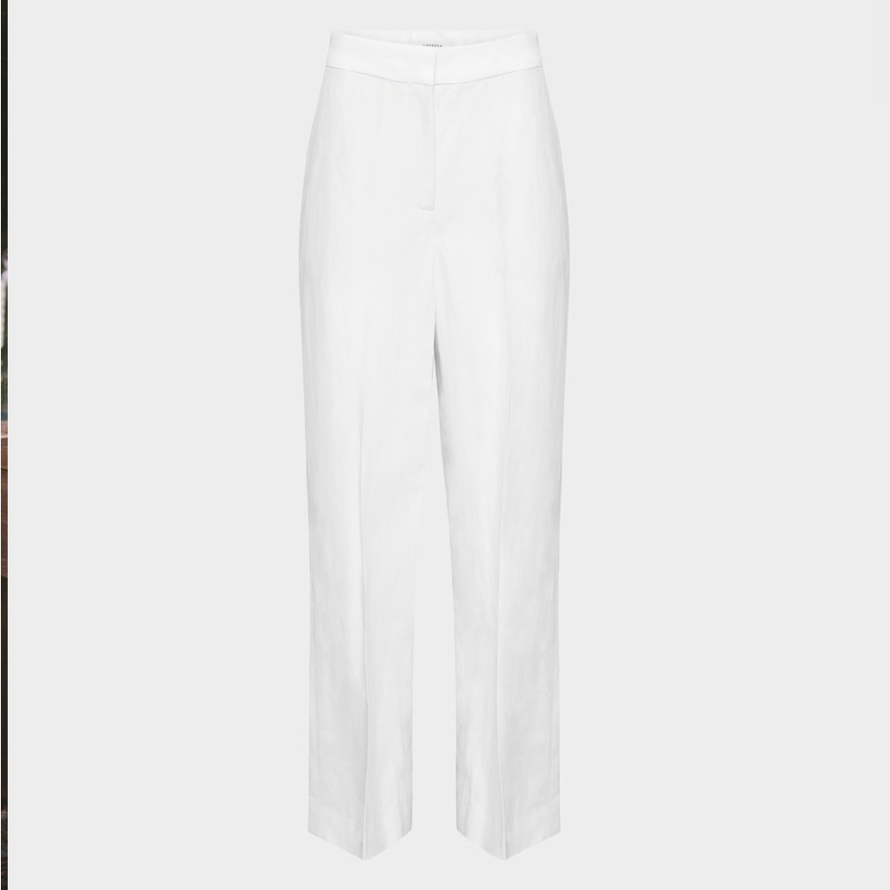 NWT Aritzia Limitless Pant, White linen, Size 00
